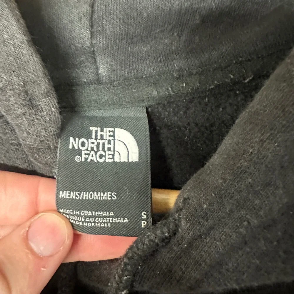 The North Face Mens Black Pullover‎ Hoodie Small Logo Fleece Sweatshirt Size S